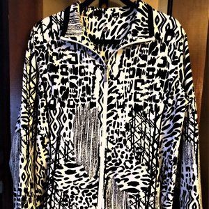 Alia Fully Zippered Jacket--Size Small